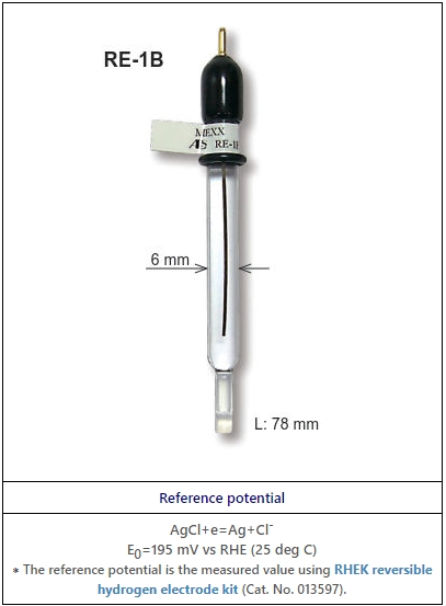 RE-1B Ag/AgCl 參考電極(玻璃半透膜)