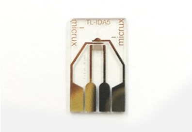 薄層微流體金叉指感測晶片 (5/5 µm) TL-IDA5-Au